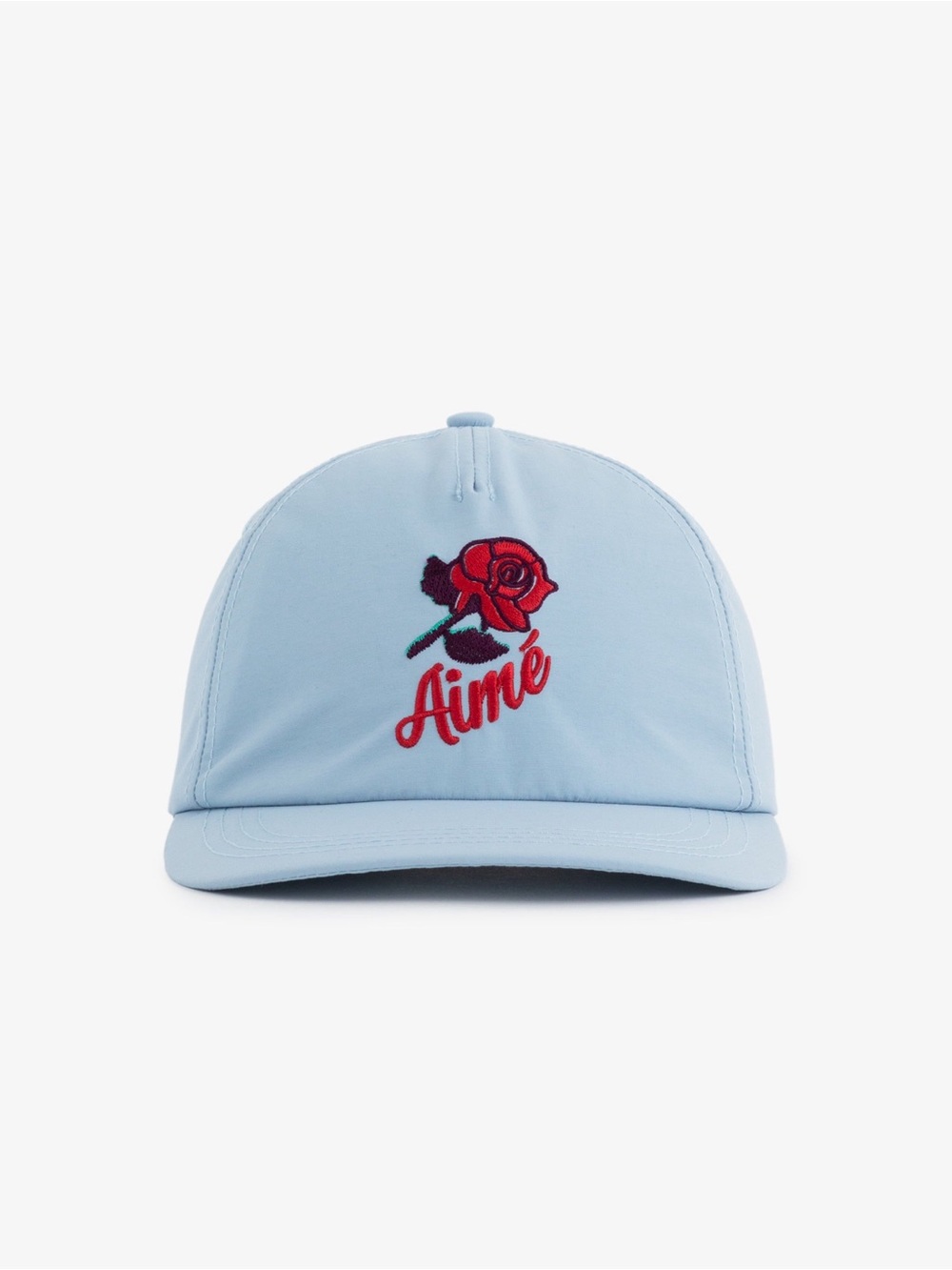 Aime Leon Dore Light Blue Cap with Red Rose Embroidery